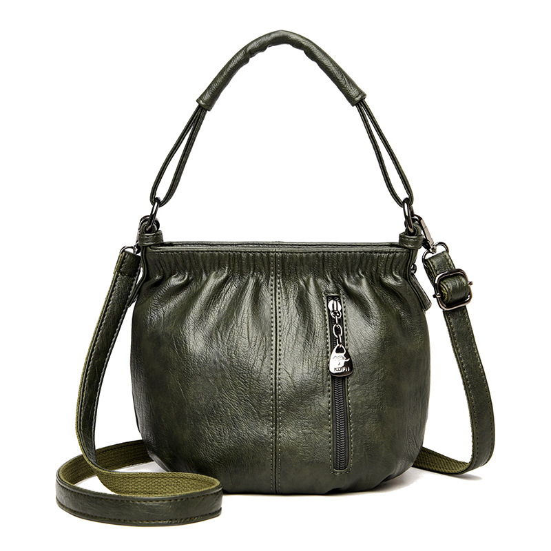 Simple Bucket Bag Casual Purse Bag Shoulder Slung Bag