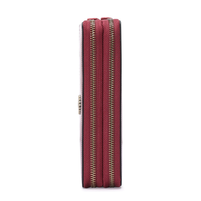 Leather Ladies Wallet Long Double Zip
