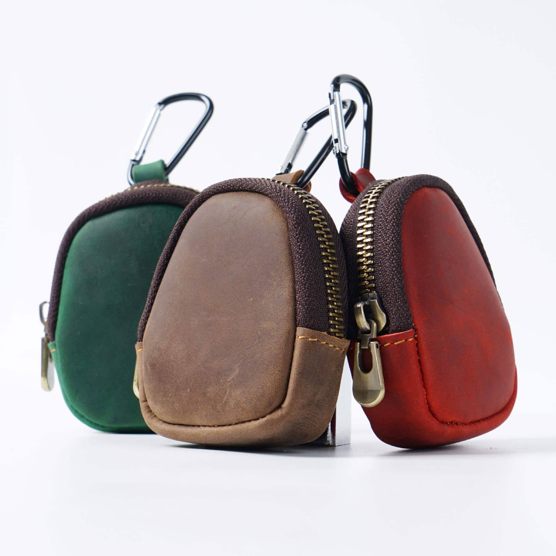Original Youth Cowhide Coin Bluetooth Headset Key Case