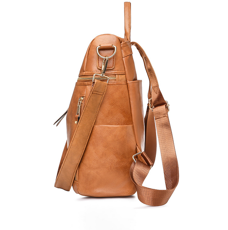 Two Pieces Backpack Purses Shoulder Bag PU Leather Travel bag