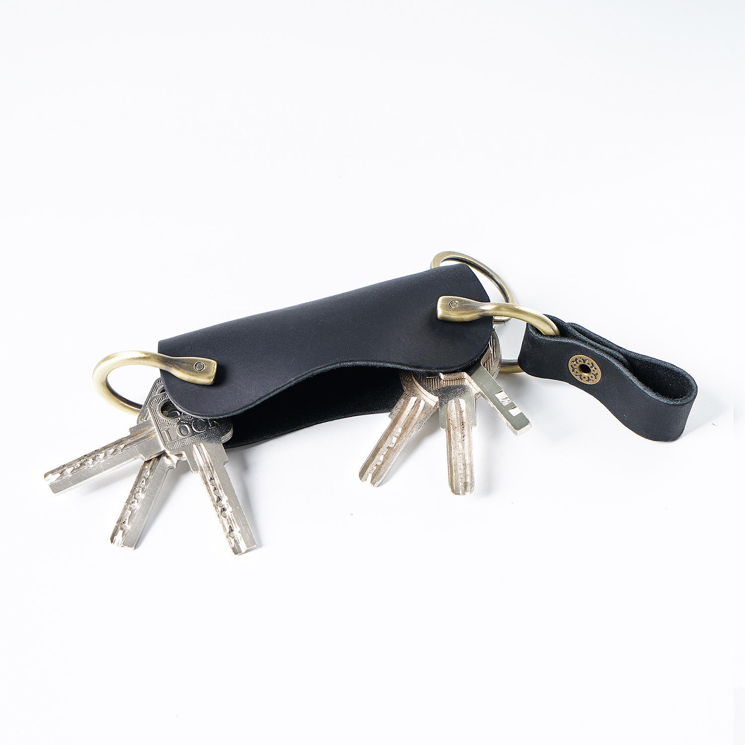 Handmade Creative Head Leather Key Bag