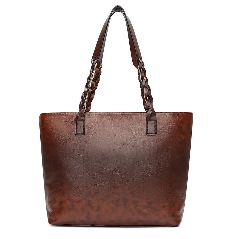 Simple personalized handbag large capacity shoulder bag