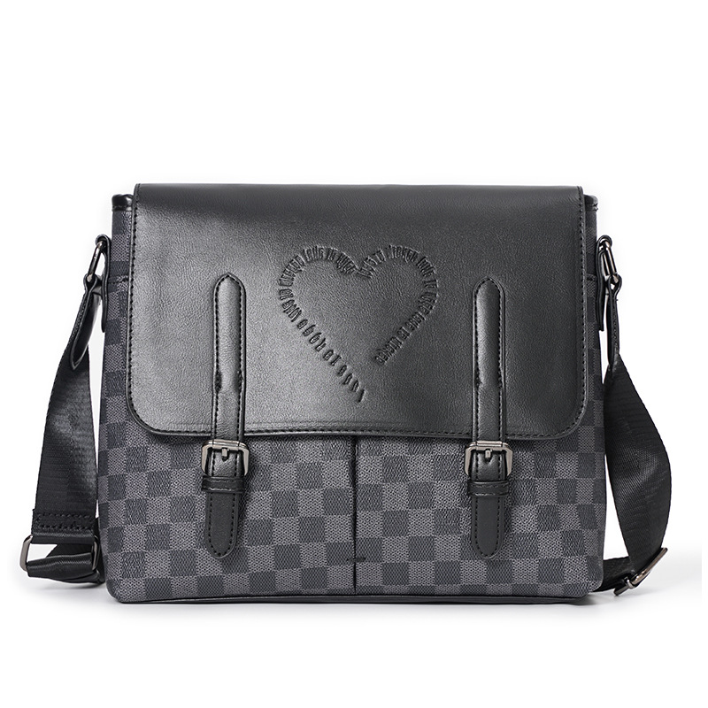 Light Business Classic Plaid Youth Travel Crossbody Backpack