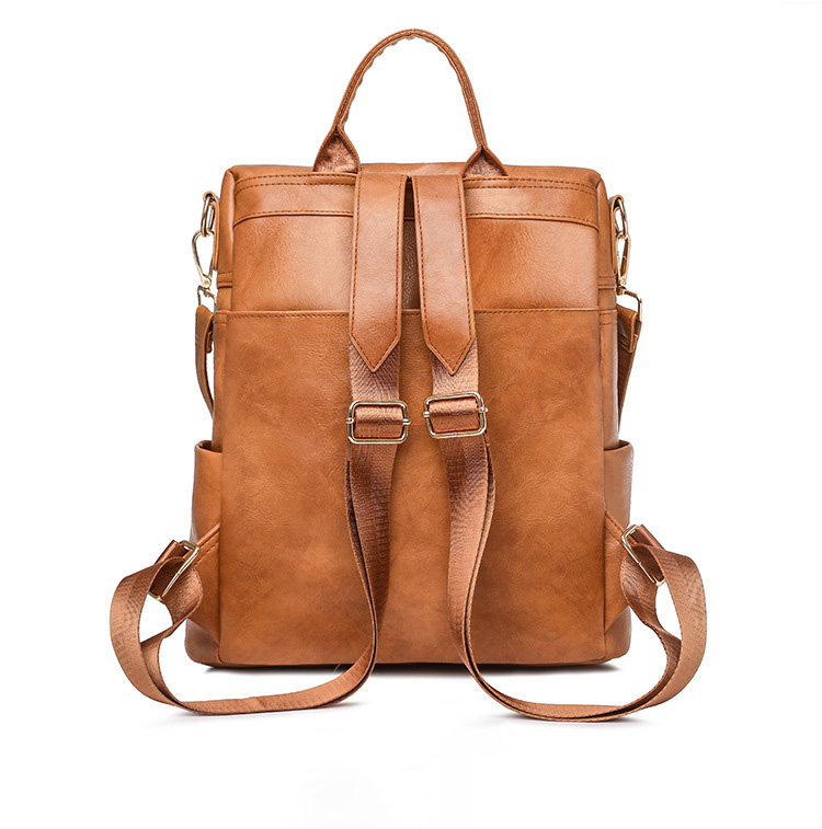 Two Pieces Backpack Purses Shoulder Bag PU Leather Travel bag