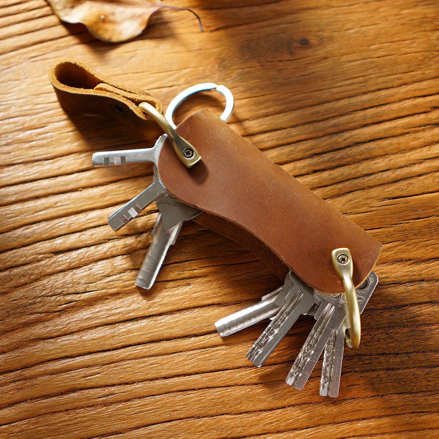 Handmade Creative Head Leather Key Bag