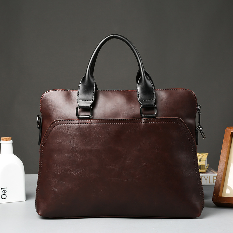 Korean Version Of Business Fashion Retro Single Shoulder Diagonal Computer File Package