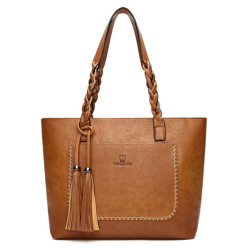 Simple personalized handbag large capacity shoulder bag