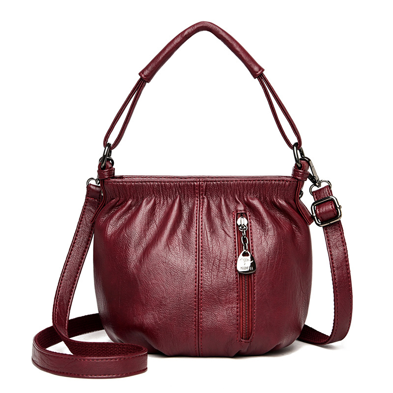 Simple Bucket Bag Casual Purse Bag Shoulder Slung Bag