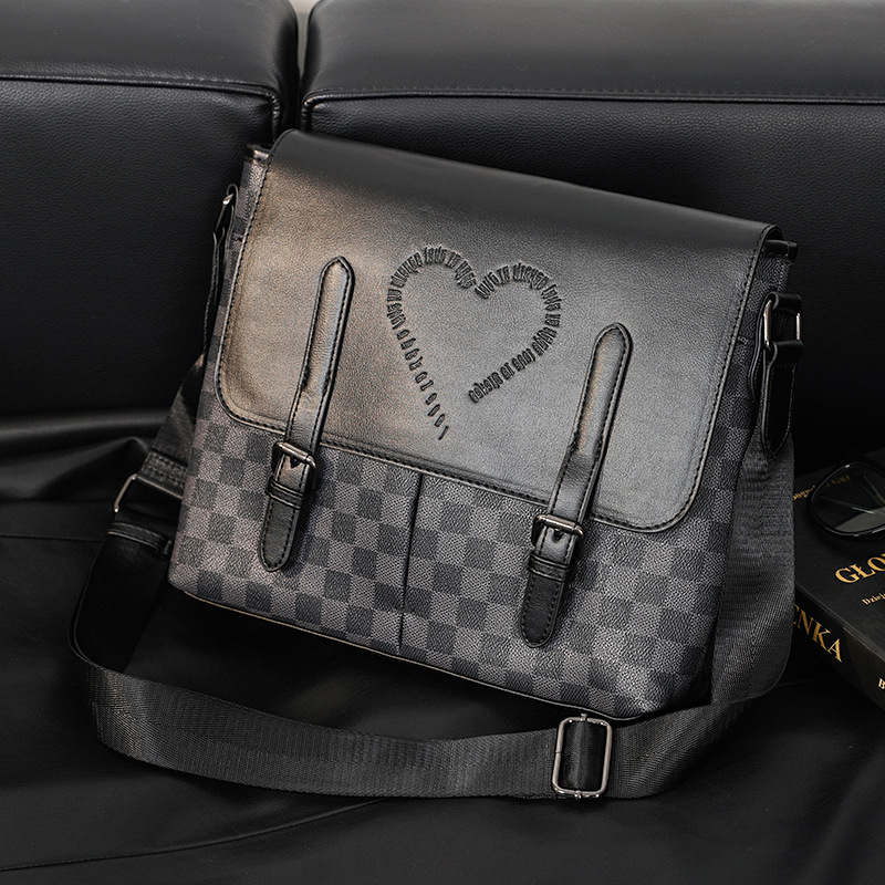 Light Business Classic Plaid Youth Travel Crossbody Backpack