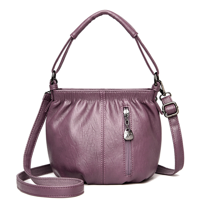 Simple Bucket Bag Casual Purse Bag Shoulder Slung Bag